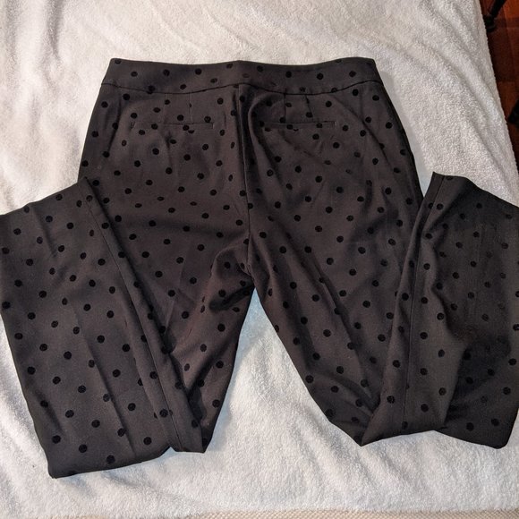 Talbots Black Polka Dotted Hampshire Ankle Pants - Picture 3 of 5